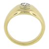 Image 2 : Unisex Solid 14k Gold 0.25 ctw Round Cut Diamond Bezel Solitaire Signet Band Rin