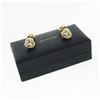 Image 7 : Tiffany & Co. 14k Gold.24 ctw Bezel Diamond Textured Infinity Love Knot Cufflink