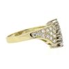 Image 4 : Vintage 14k Yellow Gold 0.90 ctw Prong & Pave Set Diamond Statement Cocktail Rin