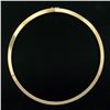 Aurafin 14K Yellow Gold 15.5" 6mm Polished Flat Omega Link Collar Chain Necklace