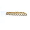 18KT Yellow Gold 8.91 ctw Emerald Cut & Diamond Tennis Bracelet