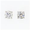 NEW 14k White Gold Simple Classic 0.25 ctw Round Brilliant Diamond Stud Earrings