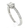 14k White Gold 1.21 ctw GIA Emerald Cut Sideways Diamond Solitaire Engagement Ri