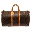 Louis Vuitton Brown Monogram Canvas Keepall Bandouliere 50 Travel Bag