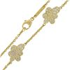 Image 6 : 18k Gold GIA 2 ctw GIA Colored Pink Yellow Diamond Flower Station Necklace Chain