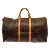 Louis Vuitton Brown Monogram Keepall 55 Bandouliï¿½re Travel Bag