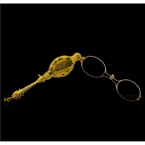 Lorgnette 14KT Yellow Gold Antique Opera Glasses