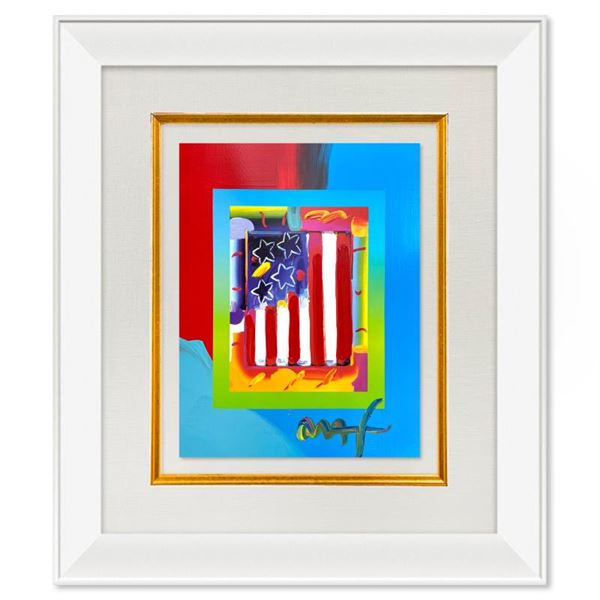 Flag with Heart by Peter Max