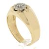 Image 1 : Men's 14K TT Gold 0.20 ctw Round Brilliant Diamond Belcher Cluster Solitaire Rin