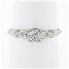 Antique Art Deco Platinum .34 ctw Round Diamond w/ Accents Promise Engagement Ri
