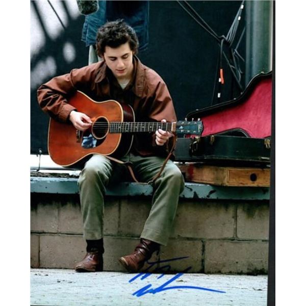 A Complete Unknown TimothÃ©e Chalamet facsimile signed photo