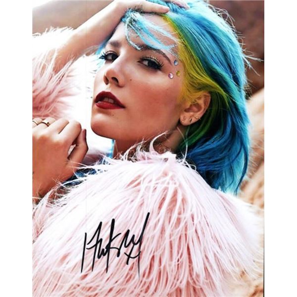 Singer Halsey facsimile signed photo