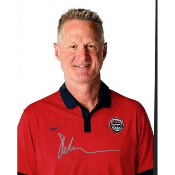 Golden State Warriors Steve Kerr facsimile signed photo