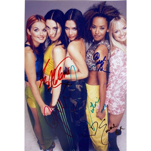 The Spice Girls facsimile band signed photo