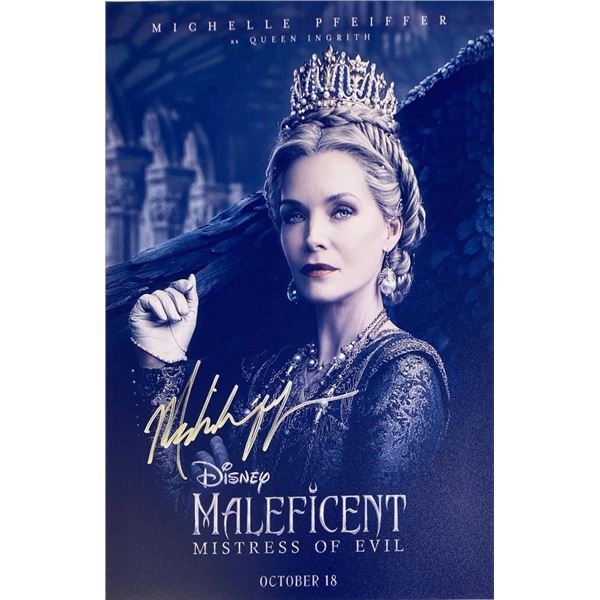 Maleficent Michelle Pfeiffer facsimile signed movie photo