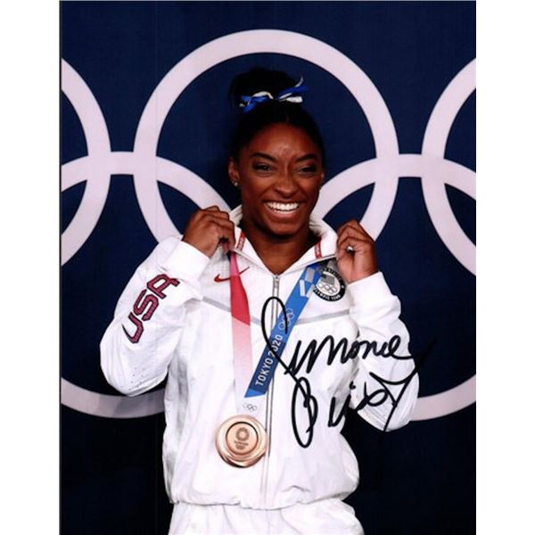 Olympic gymnast Simone Biles facsimile signed photo