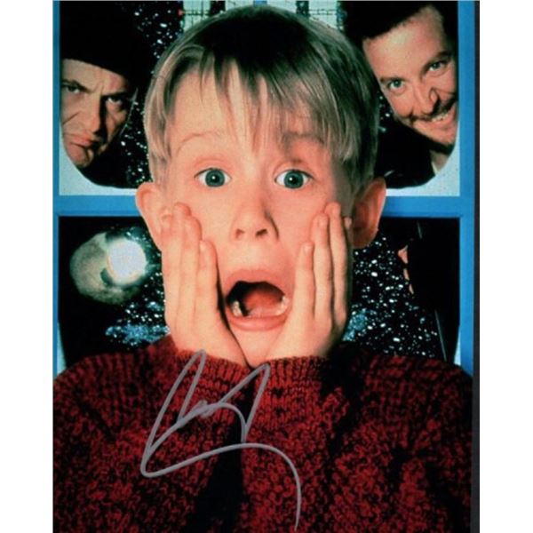 Home Alone Macaulay Culkin facsimile signed photo