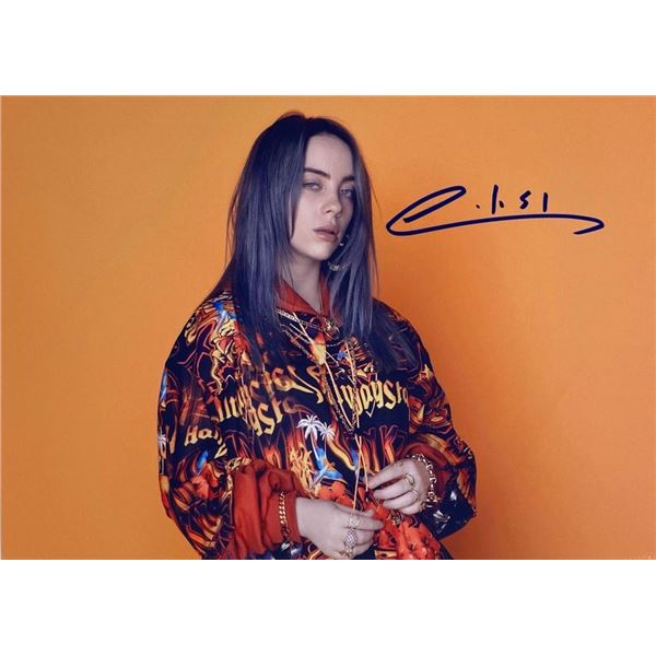 Billie Eilish facsimile signed photo