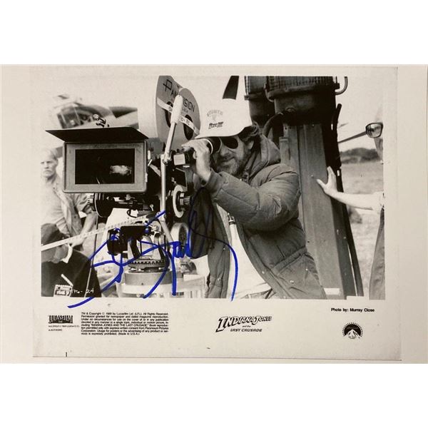 Indiana Jones And The Last Crusade Steven Spielberg facsimile signed  movie photo
