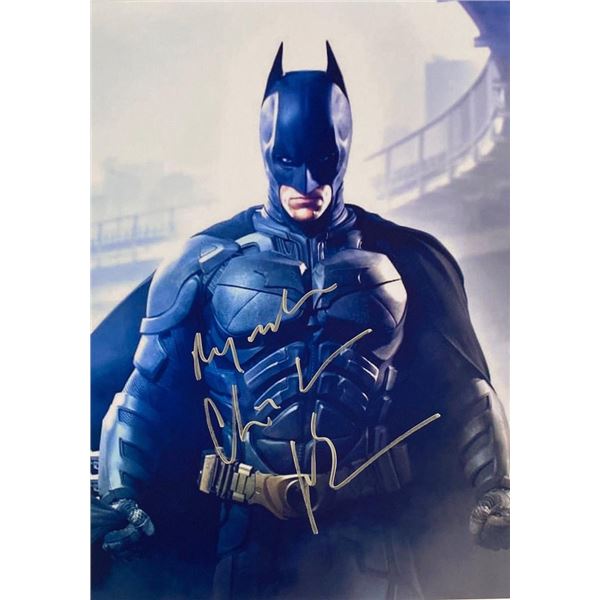Batman Christian Bale facsimile signed  movie photo