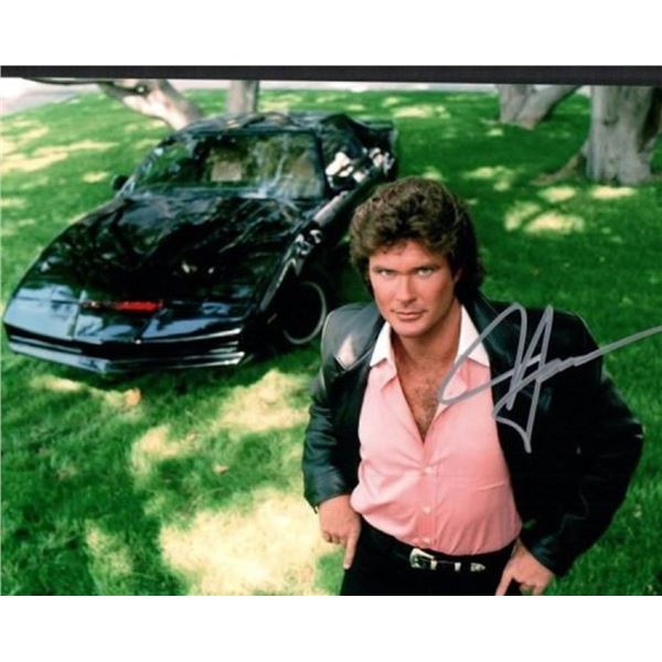 Knight Rider David Hasselhoff facsimile signed photo