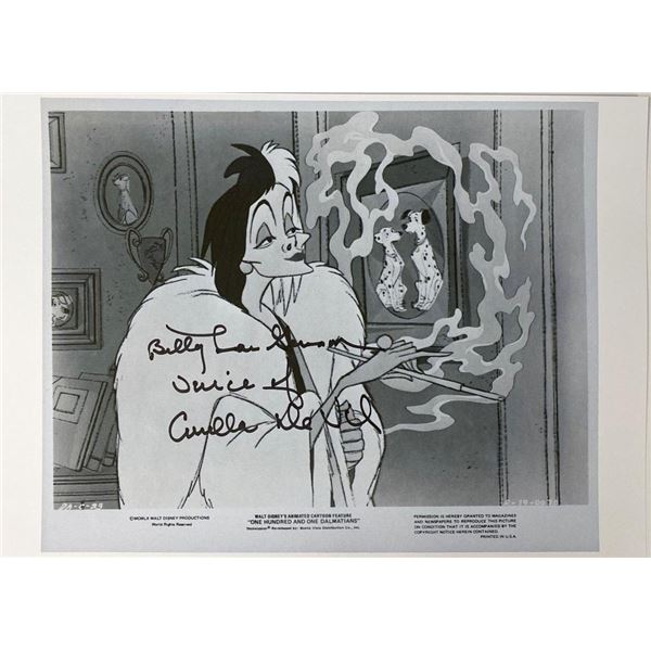 One Hundred and One Dalmatians 1961 Betty Lou Gerson facsimile signed  movie photo