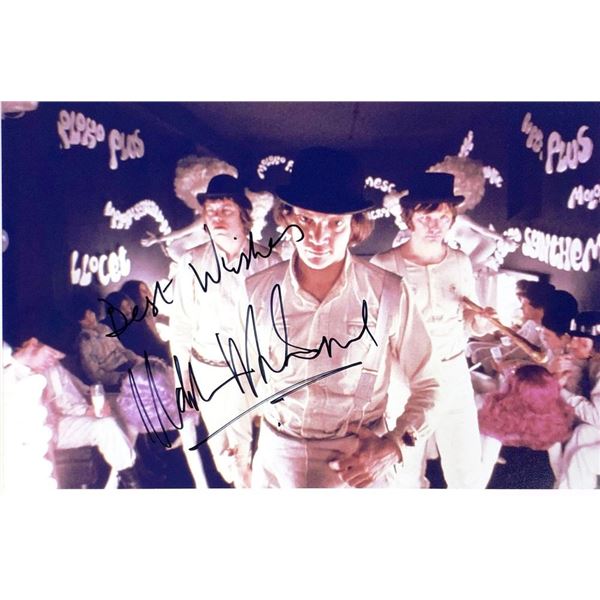 A Clockwork Orange Malcolm McDowell facsimile signed  movie photo
