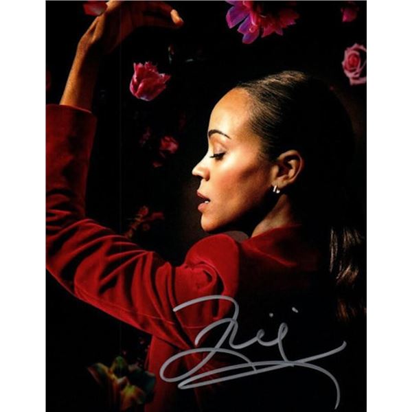 Zoe SaldaÃ±a facsimile signed photo