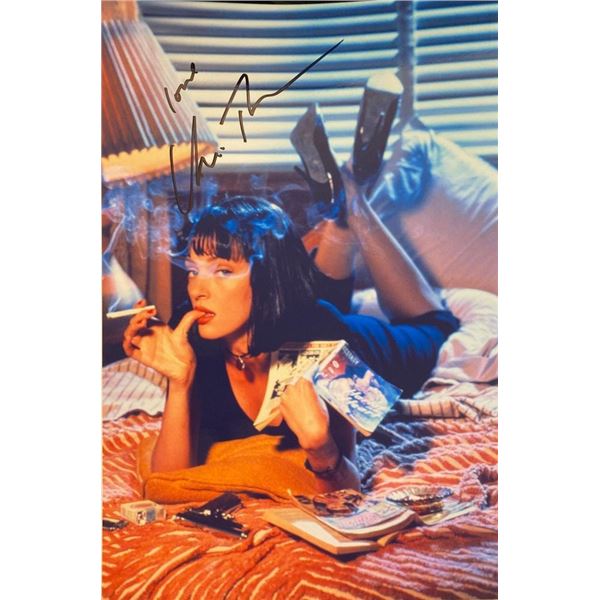 Pulp Fiction Uma Thurman facsimile signed  movie photo