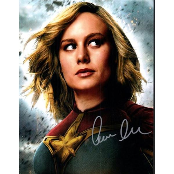 Captain Marvel Brie Larson facsimile signed photo