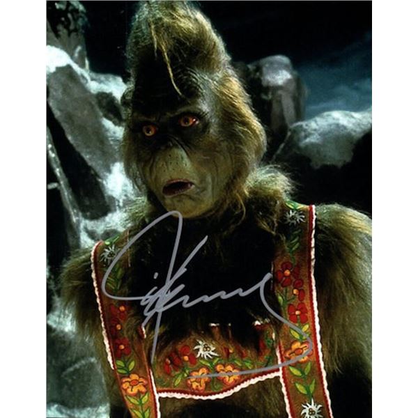 The Grinch Jim Carrey facsimile signed photo