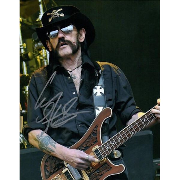Motorhead Ian Fraser Kilmister facsimile signed photo