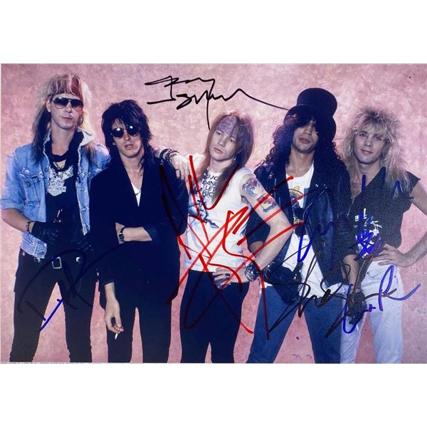 Guns N' Roses facsimile band signed photo