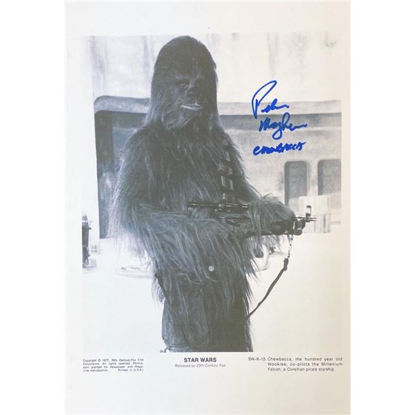 Star Wars 1977 Peter Mayhew facsimile signed  movie photo
