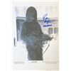 Image 1 : Star Wars 1977 Peter Mayhew facsimile signed  movie photo