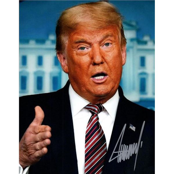 US President Donald Trump facsimile signed photo