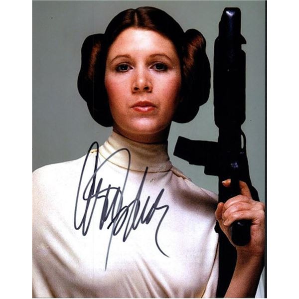 Star Wars Carrie Fisher facsimile signed movie photo