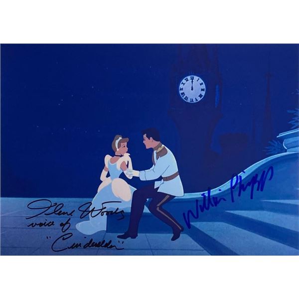 Cinderella 1950 William Phipps and Ilene Woods facsimile signed  movie photo