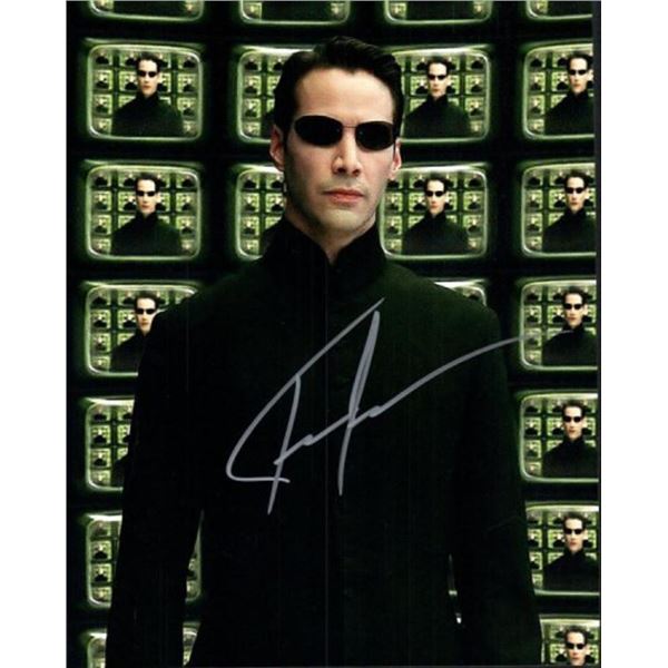 The Matrix Keanu Reeves facsimile signed photo