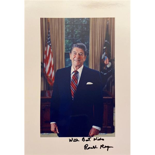 Ronald Reagan facsimile signed  photo