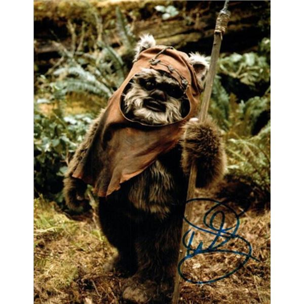 Star Wars Warwick Davis facsimile signed photo