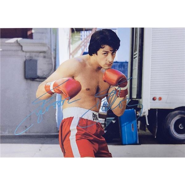 Rocky Sylvester Stallone facsimile signed  movie photo