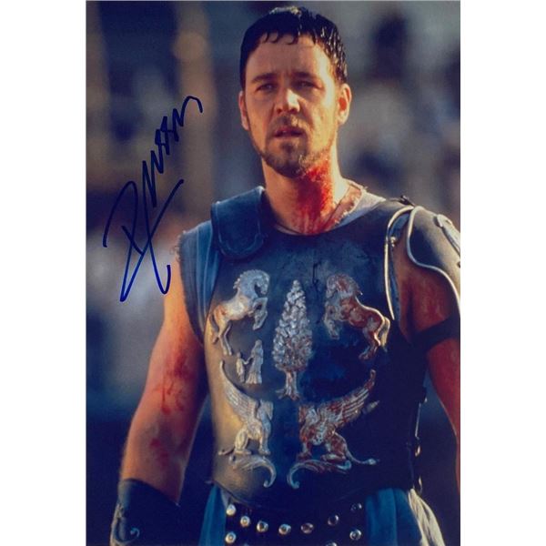 Gladiator Russell Crowe facsimile signed  movie photo
