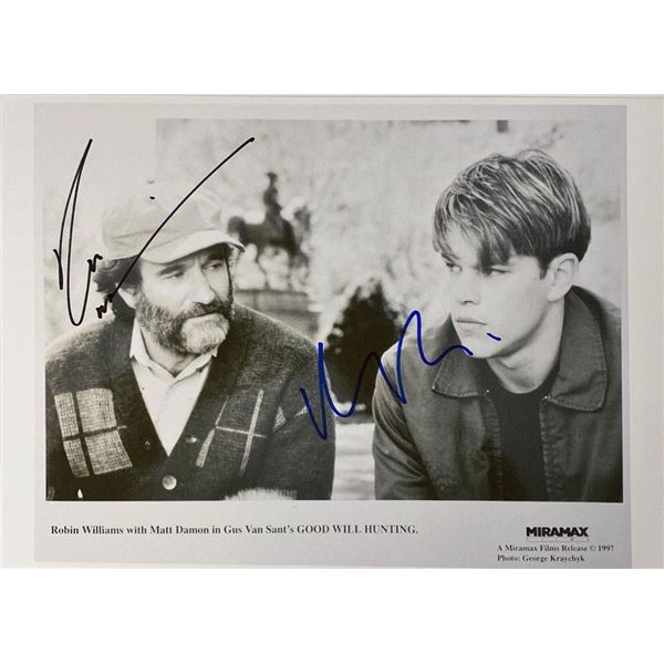 Good Will Hunting Matt Damon and Robin Williams facsimile signed  movie photo