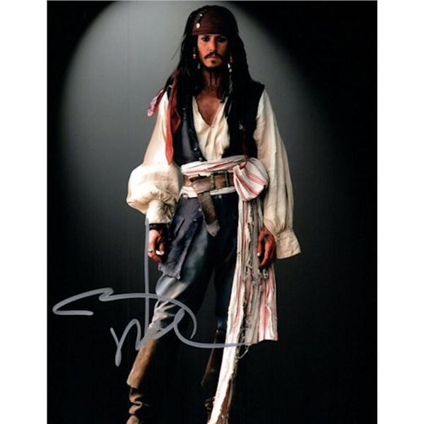 Pirates of the Caribbean Johnny Depp facsimile signed photo
