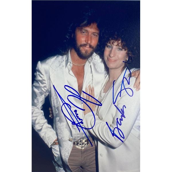 Guilty Barbra Streisand and Barry Gibb facsimile signed photo