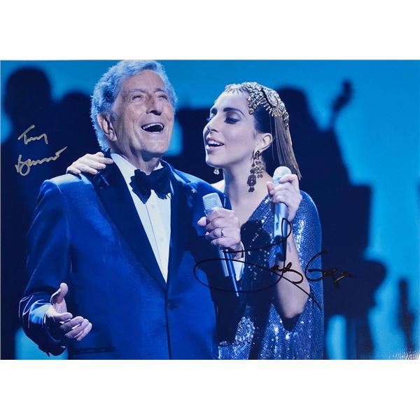 Tony Bennett and Lady Gaga facsimile signed photo