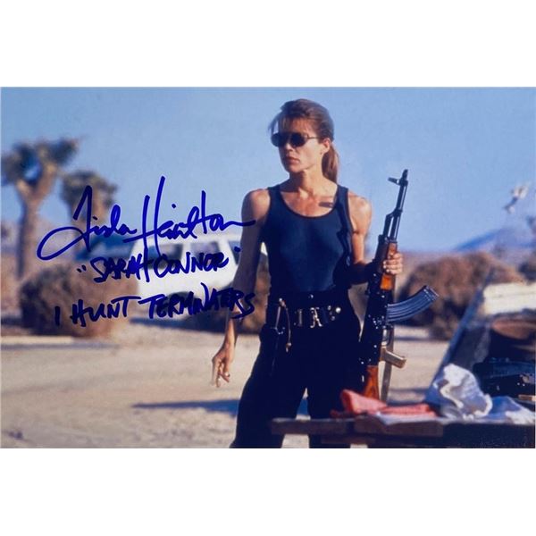 Terminator 2: Judgment Day Linda Hamilton facsimile signed movie photo