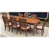 Image 4 : SOLID WOOD TABLE WITH EIGHT (8) CHAIRS AND THREE (3) LEAVES