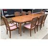 Image 5 : SOLID WOOD TABLE WITH EIGHT (8) CHAIRS AND THREE (3) LEAVES